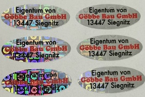 bedruckte hologrammfolie silber