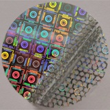 hologrammetikett security square dot