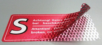 Sicherheitsetiketten nach Wunsch bedruckt